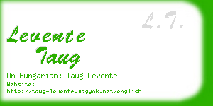 levente taug business card